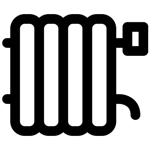 heating system icon silhouette